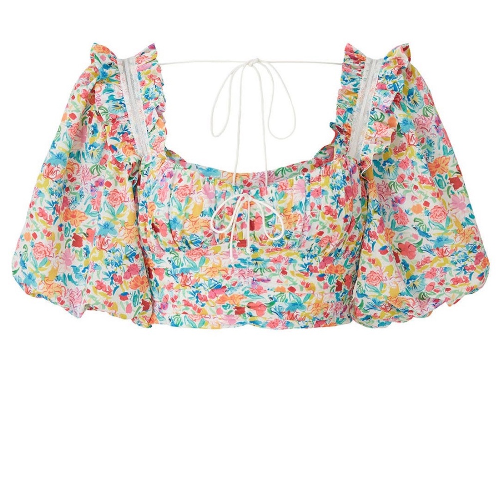 For Love & Lemons Claude Crop Top | Size S